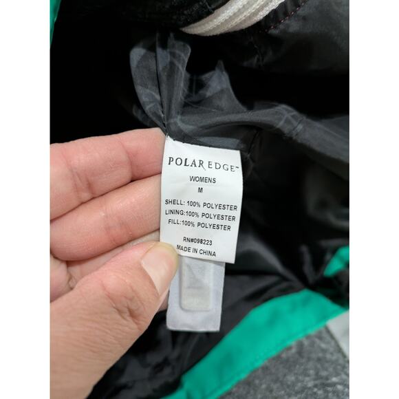 Polar Edge Hooded Jacket Women'sโ Medium Color Block Track Windbreaker Full Zip - Picture 7 of 16